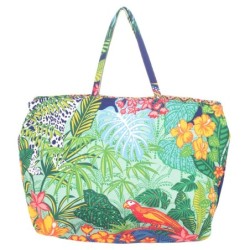 Isla Bonita By Sigris - Bolso grande para mujer con manijas y cremallera | Ideal para la playa - 100% Algodón