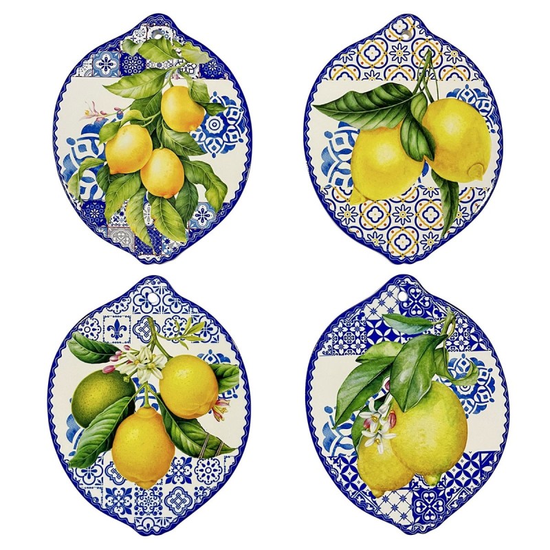 Signes Grimalt  By Sigris - Salvamantel Limones Pack 4 Unidades Cocina | Salvamanteles Amarillo - 0x18x23 cm