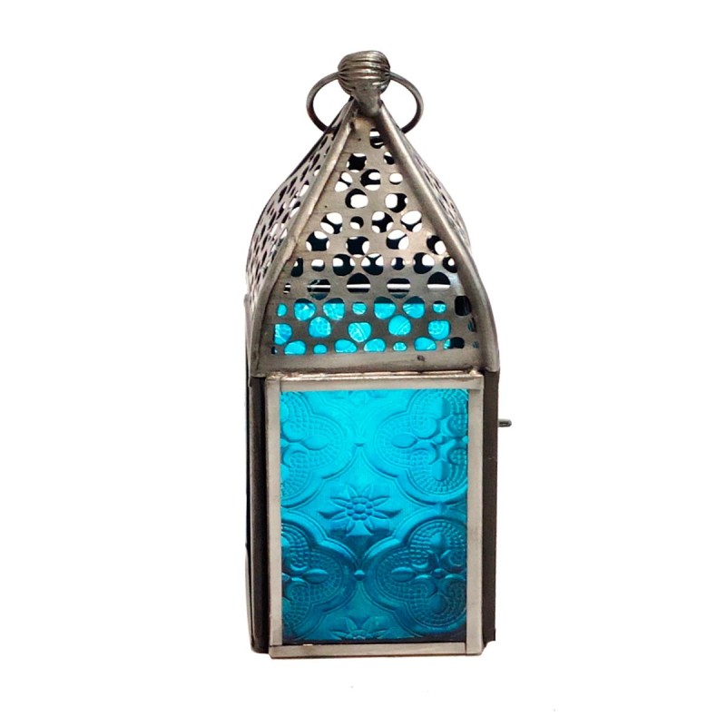 Signes Grimalt  By Sigris - Farol Candelabro  Decoracion | Jarrones Y Portavelas Azul - 15x6x6 cm