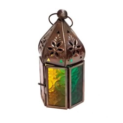 Signes Grimalt  By Sigris - Farol Candelabro  Decoracion | Jarrones Y Portavelas Verde - 15x7x7 cm