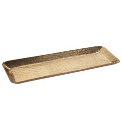 ORIGEN Home Decor - Bandejas decorativas Pack 3 Unidades Decoracion | Bandejas Dorado - 2x15x42 cm