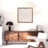 ORIGEN Home Decor - Adorno Mosaico  Adorno Pared | Placas De Madera Blanco - 63x3x63 cm