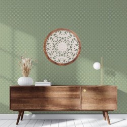 ORIGEN Home Decor - Adorno Mosaico  Adorno Pared | Placas De Madera Blanco - 64x4x64 cm