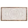 ORIGEN Home Decor - Adorno Mosaico  Adorno Pared | Placas De Madera Blanco - 63x3x123 cm