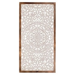 ORIGEN Home Decor - Adorno Mosaico  Adorno Pared | Placas De Madera Blanco - 63x3x123 cm