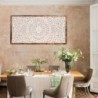 ORIGEN Home Decor - Adorno Mosaico  Adorno Pared | Placas De Madera Blanco - 63x3x123 cm