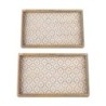 ORIGEN Home Decor - Bandejas decorativas Pack 2 Unidades Decoracion | Bandejas Marrón - 5x27x43 cm