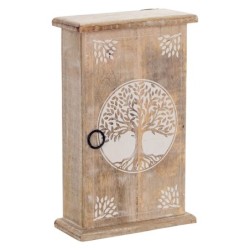 ORIGEN Home Decor - Llavero Árbol vida  Adorno Pared | Cuelgallaves Marrón - 28x8x18 cm