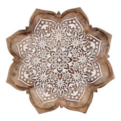 ORIGEN Home Decor - Plato mandala vaciabolsillos  Decoracion | Bandejas Marrón - 4x22x22 cm