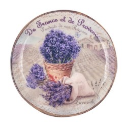 ORIGEN Home Decor - Plato redondo lavanda  Cocina | Cajas Y Bandejas Lila - 2x16x16 cm