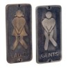 Signes Grimalt  By Sigris - Placa Servicio Bar Pack 2 Unidades Adorno Pared | Placas Metal Gris - 15x0x7 cm