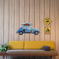 Signes Grimalt  By Sigris - Adorno Pared Surf  Adorno Pared | Placas Metal Amarillo - 33x0x25 cm