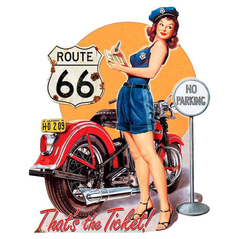 Signes Grimalt  By Sigris - Adorno Pared Route 66  Adorno Pared | Placas Metal Amarillo - 50x0x40 cm