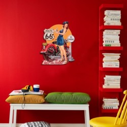 Signes Grimalt  By Sigris - Adorno Pared Route 66  Adorno Pared | Placas Metal Amarillo - 50x0x40 cm