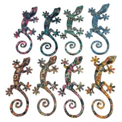 Signes Grimalt  By Sigris - Lagarto Trencadís Pack 8 Unidades Figuras | Animales Multicolor - 2x2x2 cm