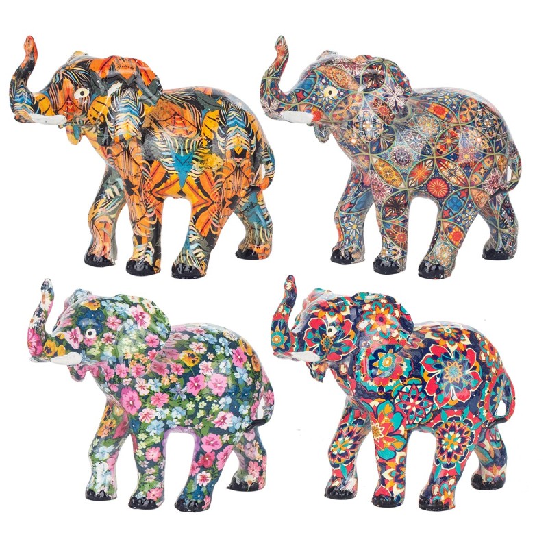 Signes Grimalt  By Sigris - Figura Elefante Pack 4 Unidades Figuras | Africanas Y Elefantes Gris - 11x6x12 cm