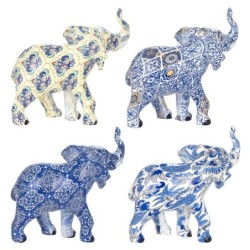 Signes Grimalt  By Sigris - Figura Elefante Pack 4 Unidades Figuras | Africanas Y Elefantes Azul - 11x6x12 cm