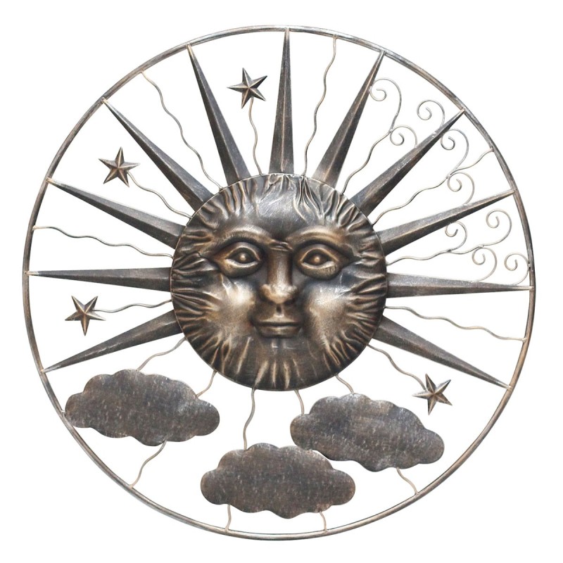 Signes Grimalt  By Sigris - Adorno Pared Sol  Adorno Pared | Apliques Metal Gris - 76x4x76 cm