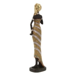 Signes Grimalt  By Sigris - Figura Mujer Africana  Figuras | Africanas Y Elefantes Dorado - 33x6x8 cm