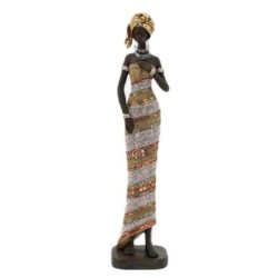 Signes Grimalt  By Sigris - Figura Mujer Africana  Figuras | Africanas Y Elefantes Dorado - 43x8x10 cm