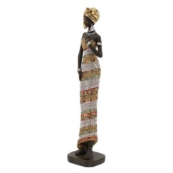 Signes Grimalt  By Sigris - Figura Mujer Africana  Figuras | Africanas Y Elefantes Dorado - 43x8x10 cm