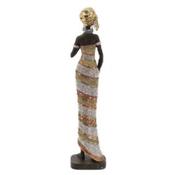 Signes Grimalt  By Sigris - Figura Mujer Africana  Figuras | Africanas Y Elefantes Dorado - 43x8x10 cm