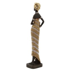 Signes Grimalt  By Sigris - Figura Mujer Africana  Figuras | Africanas Y Elefantes Dorado - 40x8x9 cm