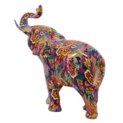 Signes Grimalt  By Sigris - Figura Elefante  Figuras | Animales Multicolor - 28x11x28 cm