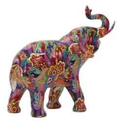 Signes Grimalt  By Sigris - Figura Elefante  Figuras | Animales Multicolor - 28x11x28 cm