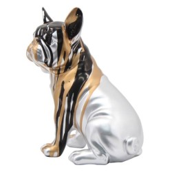 Signes Grimalt  By Sigris - Figura Perro Bulldog Frances  Figuras | Animales Plateado - 20x11x15 cm