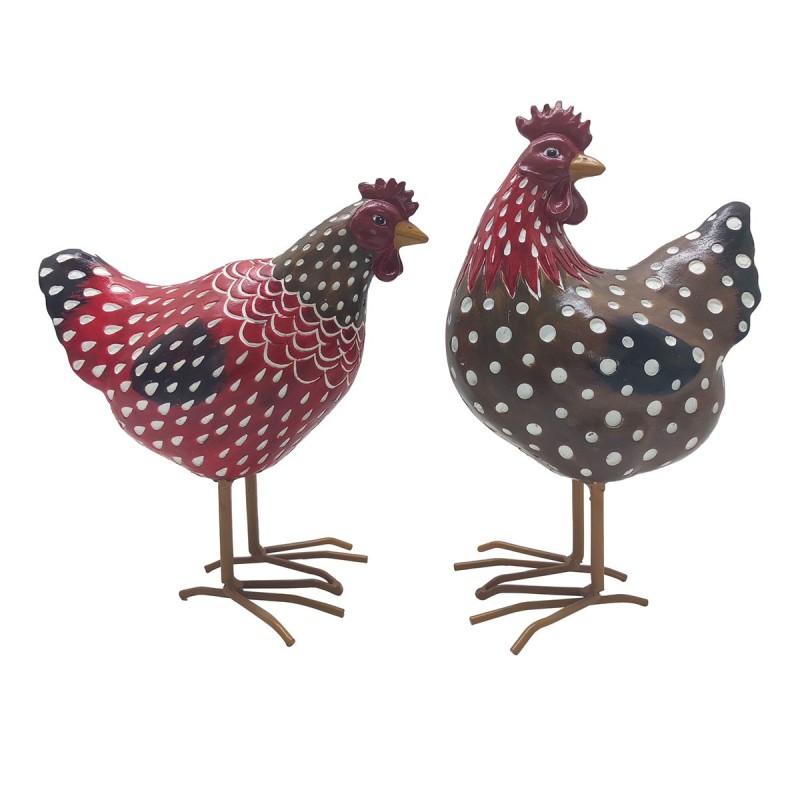 Signes Grimalt  By Sigris - Figura Gallina Pack 2 Unidades Figuras | Animales Negro - 17x7x11 cm