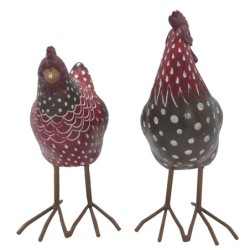 Signes Grimalt  By Sigris - Figura Gallina Pack 2 Unidades Figuras | Animales Negro - 17x7x11 cm