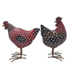 Signes Grimalt  By Sigris - Figura Gallina Pack 2 Unidades Figuras | Animales Negro - 17x7x11 cm