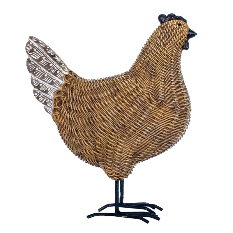 Signes Grimalt By SIGRIS - Figura Gallina Marrón de Resina | Figura de Gallina Figuras De Resina Para Jardin Figura Resina Decor