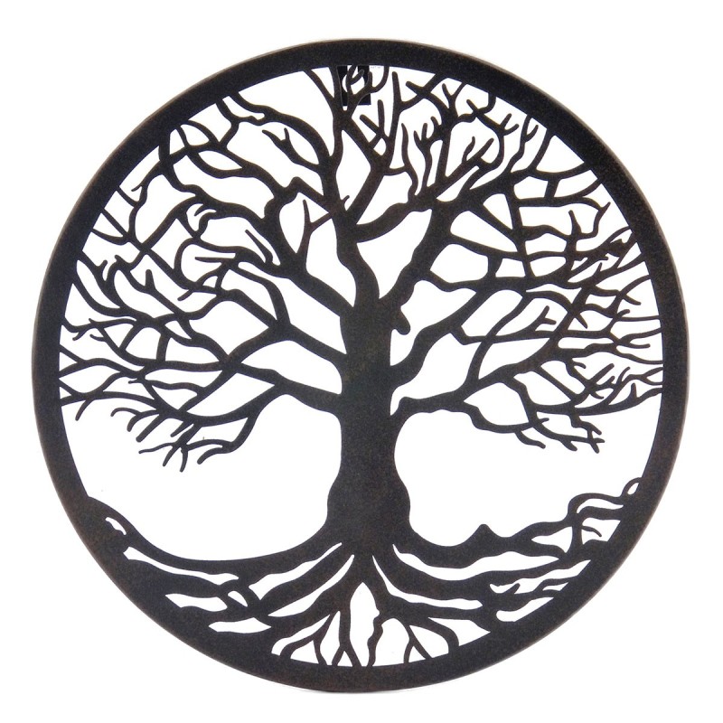 Signes Grimalt  By Sigris - Adorno Pared Árbol Vida  Adorno Pared | Apliques Metal Negro - 30x0x30 cm