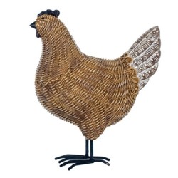 Signes Grimalt By SIGRIS - Figura Gallina Marrón de Resina | Figura de Gallina Figuras De Resina Para Jardin Figura Resina Decor