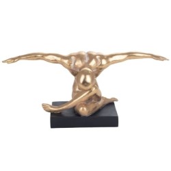 Signes Grimalt  By Sigris - Figura Hombre Desnudo  Figuras | Bronce Dorado - 20x15x46 cm