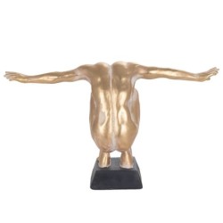 Signes Grimalt  By Sigris - Figura Hombre Desnudo  Figuras | Bronce Dorado - 26x21x47 cm