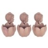 Signes Grimalt  By Sigris - Figura Buda Portavela Pack 3 Unidades Figuras | Budas Marrón - 14x9x15 cm