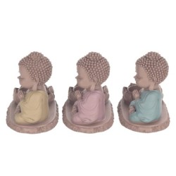 Signes Grimalt  By Sigris - Figura Buda Portavelas Pack 3 Unidades Figuras | Budas Marrón - 11x7x13 cm