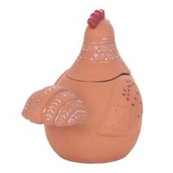 Signes Grimalt  By Sigris - Figura Gallina  Decoracion | Jarrones Y Portavelas Marrón - 20x14x19 cm