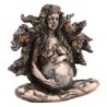 ORIGEN Home Decor - Figura Diosa Gaia-madre  Figuras | Bronce Plateado - 17x9x17 cm