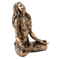 ORIGEN Home Decor - Figura Diosa Gaia-madre  Figuras | Bronce Dorado - 6x3x5 cm