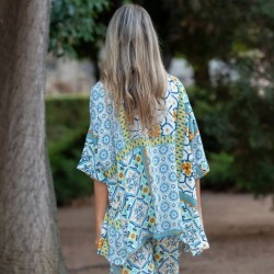 Isla Bonita By Sigris - Mujer Kimono | Con tela transpirable ideal para la playa y el atardecer - 100% de poliéster