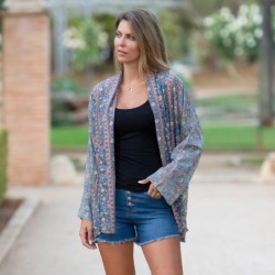 Isla Bonita By Sigris - Mujer Kimono | Con tela transpirable ideal para la playa y el atardecer - 100% de poliéster