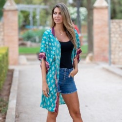 Isla Bonita By Sigris - Mujer Kimono | Con tela transpirable ideal para la playa y el atardecer - 100% de poliéster