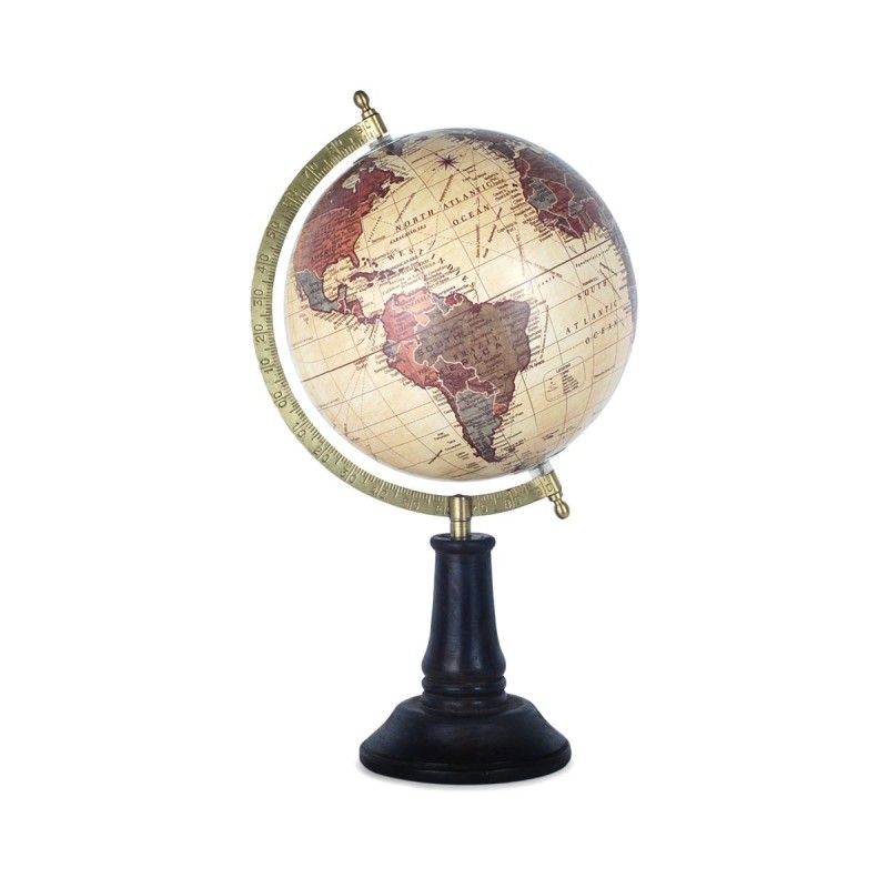 By SIGRIS Globo Mundo Blanco Y Marrón Decoración Globos Mundo Colección World Map Signes Grimalt Decor And Go