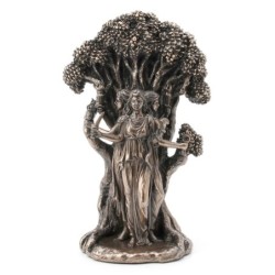 ORIGEN Home Decor - Figura Diosa Griega Hecate  Figuras | Bronce Dorado - 18x8x11 cm