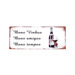 By SIGRIS Placa Pared 20X50Cm. Adorno Pared Placas Metal Colección Vino Y Cerveza Signes Grimalt Decor And Go