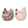 ORIGEN Home Decor Figura Gallina 2 U Animales | Figura de Gallina Multicolor - 14x15x11cm